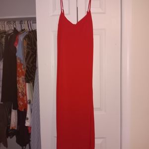 Red Spaghetti strap dress